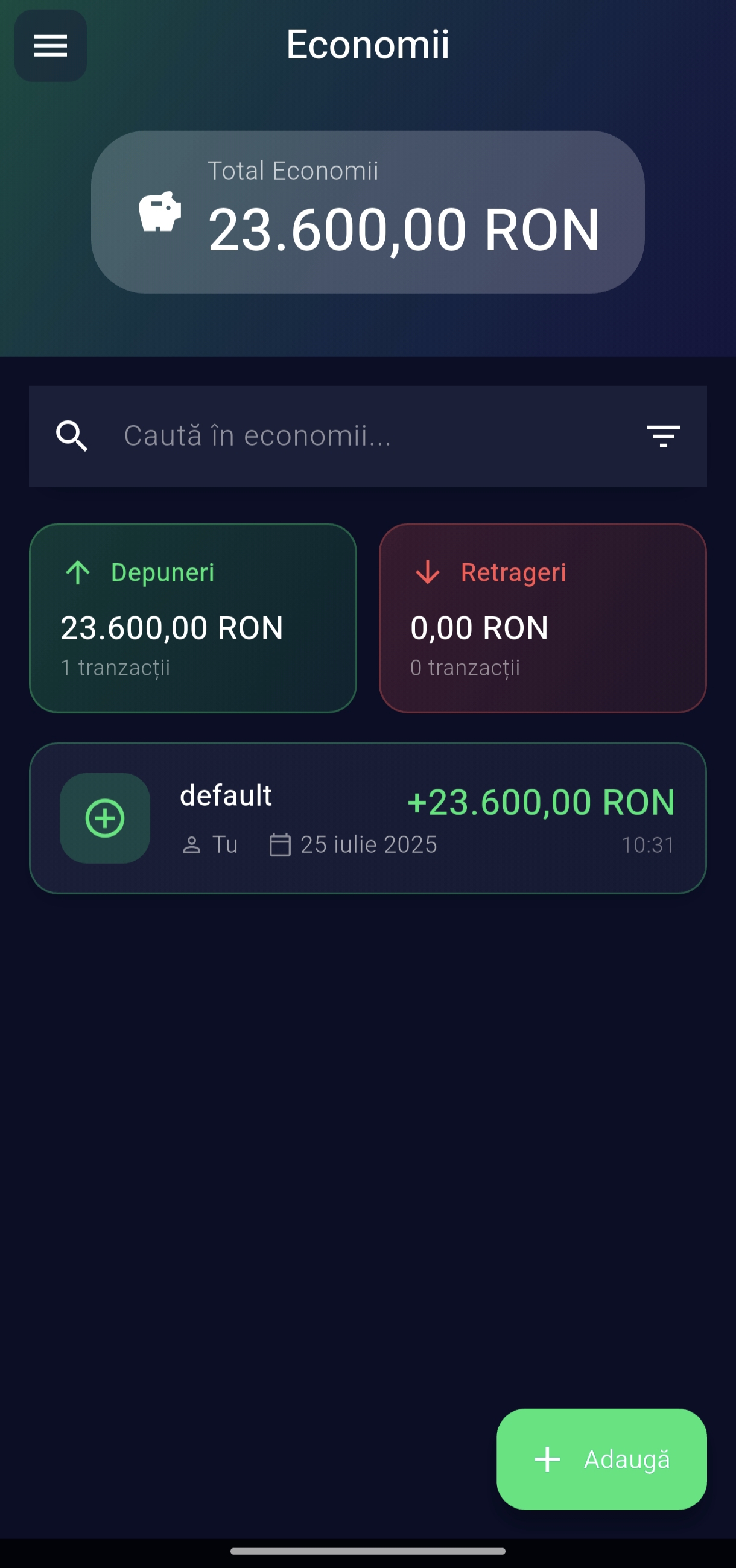 Bugete | Aplicatie Android - 2